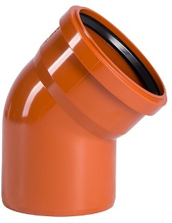 Отвод ПВХ 45°