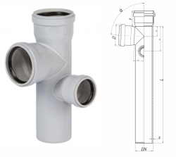Крестовина 2-х уровневая угловая (левая, правая)