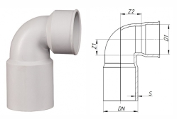 Отвод сифонный 90°*